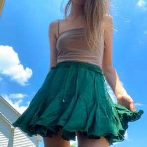 flowy green Medium skirt
